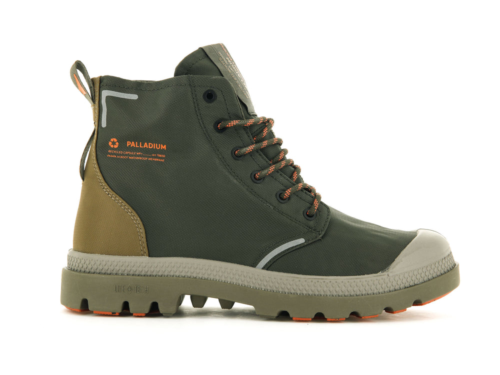 Botas Palladium PAMPA LITE+ RECYCLE WP+ Hombre Verde Oliva | Costa Rica-48365